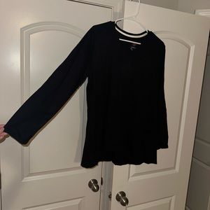 Black long sleeve shift top